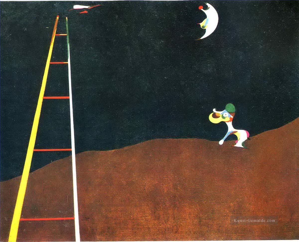 Hund, der am Mond Joan Miró bellt Ölgemälde